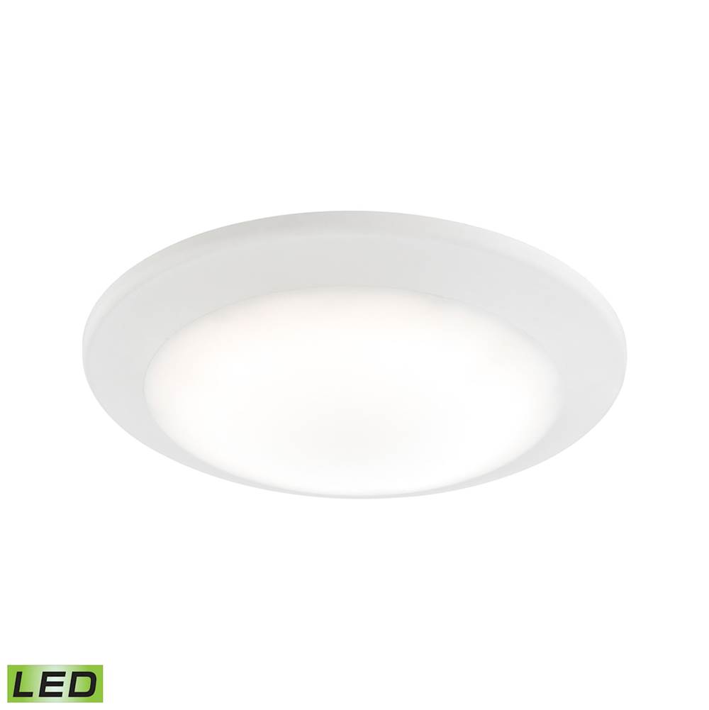 Elk Lighting Plandome 1-Light Recessed Light in Clean White With Glass Diffuser