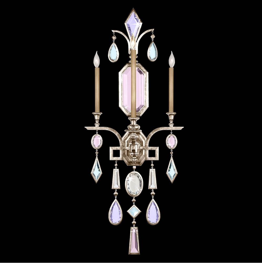 Fine Art Handcrafted Lighting Encased Gems 49'' Sconce