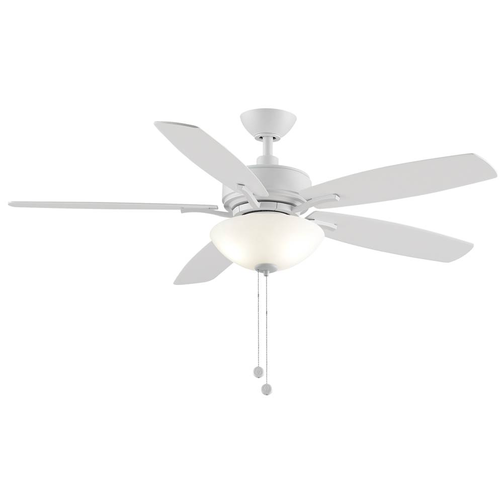 Fanimation Aire Deluxe - 52 inch - Matte White with Matte White Blades and LED Bowl Light Kit