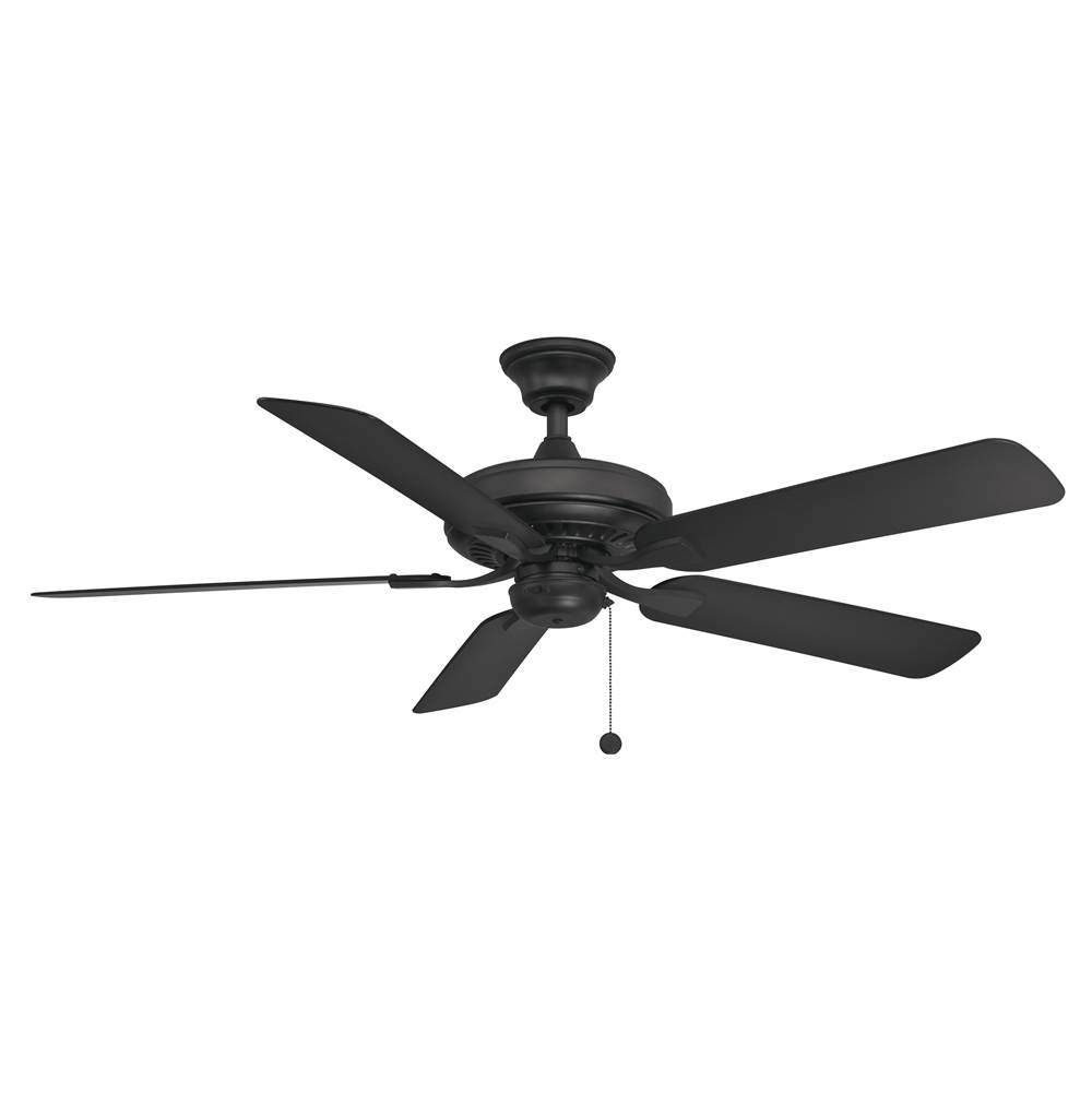 Fanimation Edgewood 52 inch Indoor/Outdoor Ceiling Fan with Black Blades - Black