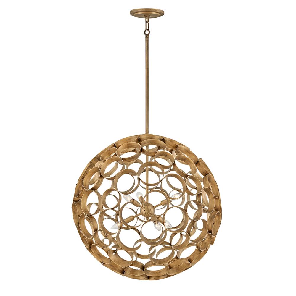 Fredrick Ramond Chandelier Centric Large Orb in Burnished Gold