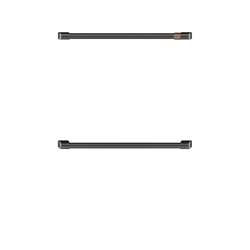 Cafe 2 - 30   Double Wall Oven Handles - Brushed Black