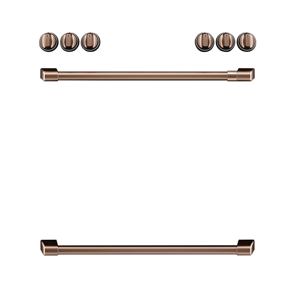 Cafe Front Control Electric Knobs and Handles - Brushed Copper