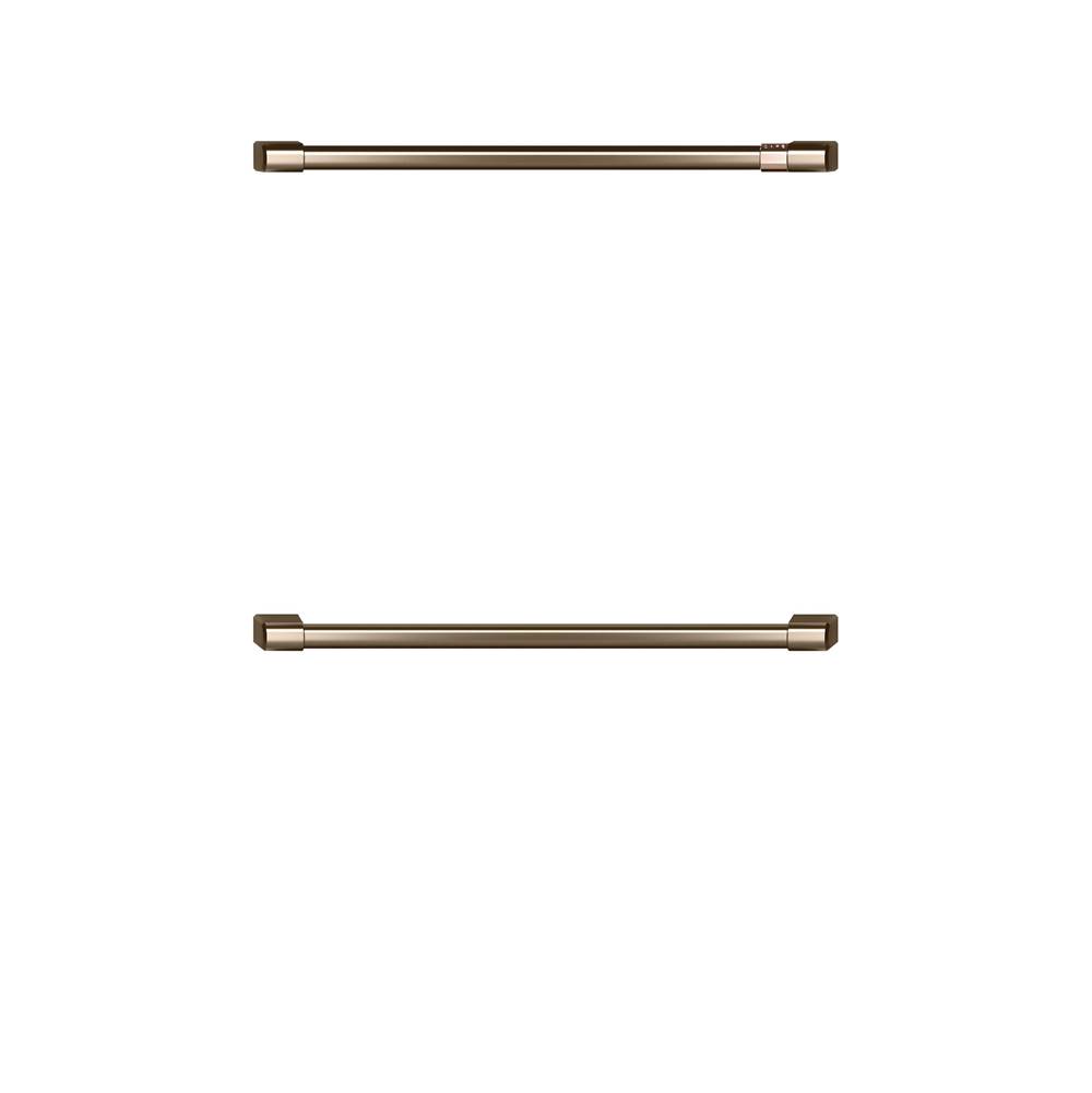 Cafe 2 - 30   Double Wall Oven Handles - Brushed Bronze