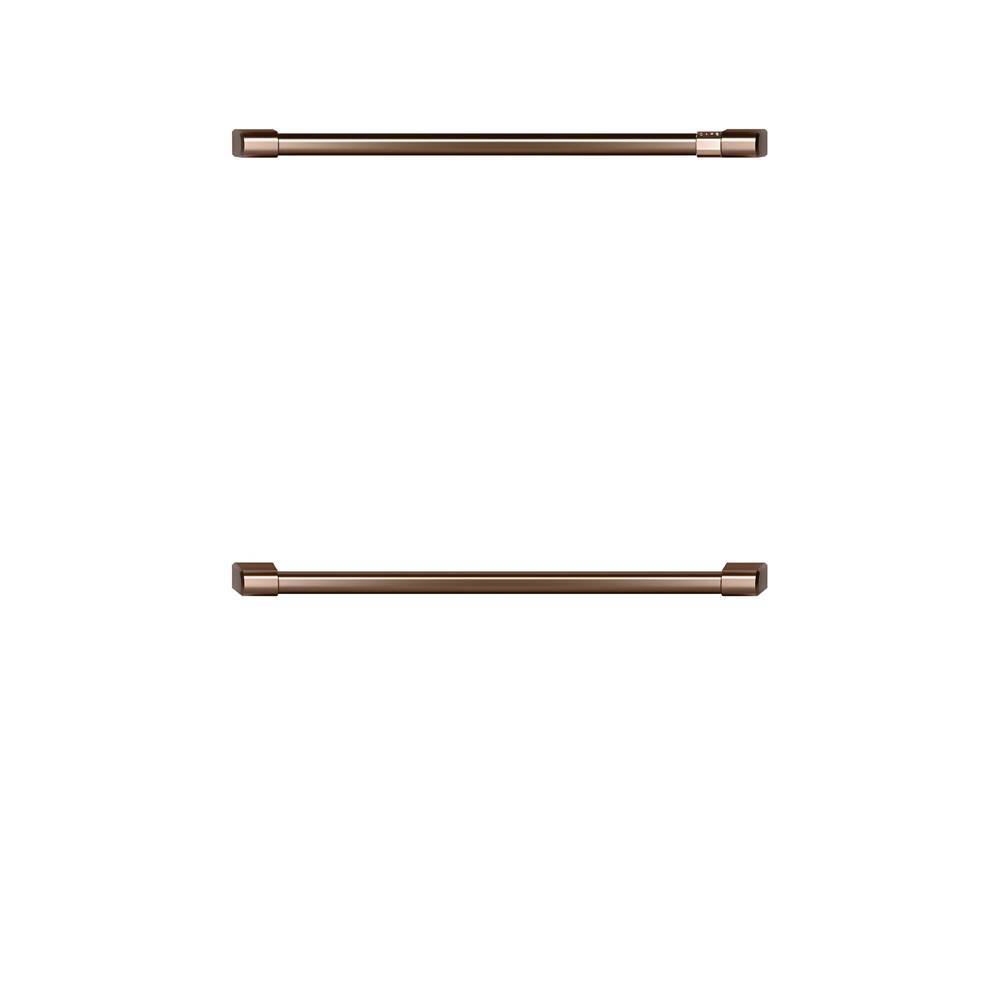 Cafe 2 - 30   Double Wall Oven Handles - Brushed Copper