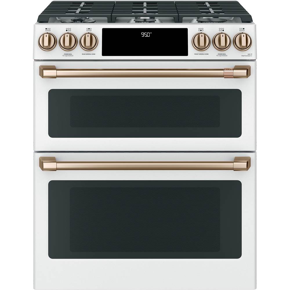 Cafe Cafe 30'' Smart Slide-In, Front-Control, Dual-Fuel, Double-Oven Range with Convection