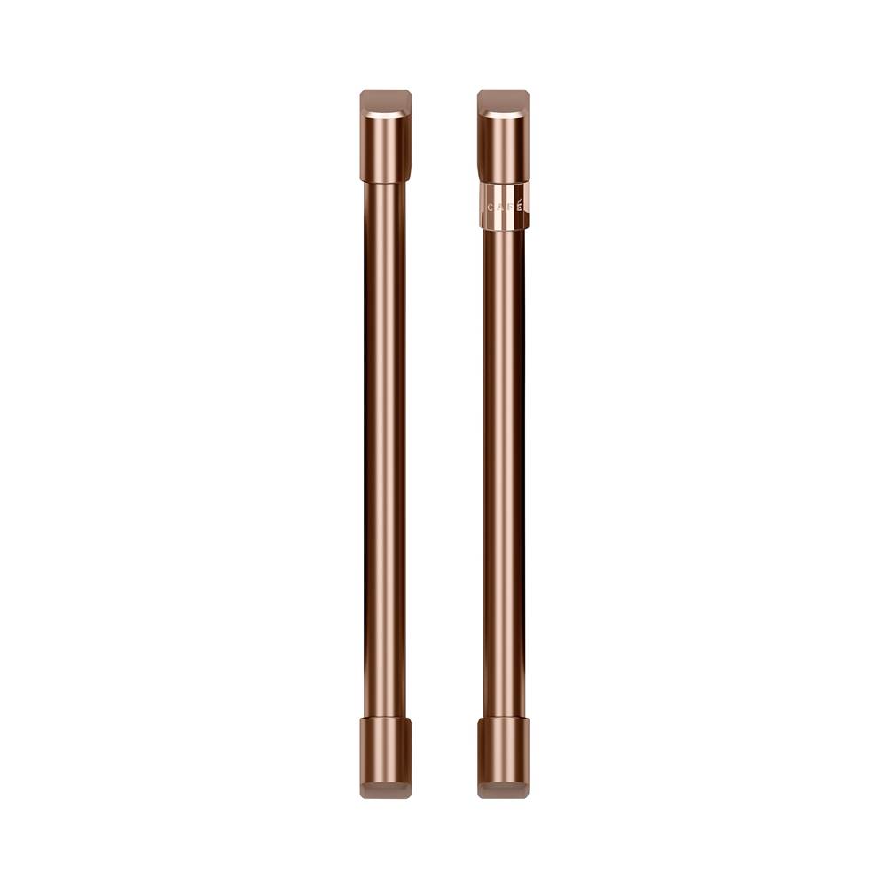 Cafe 2 French-Door Handles; 2 Knobs - Brushed Copper