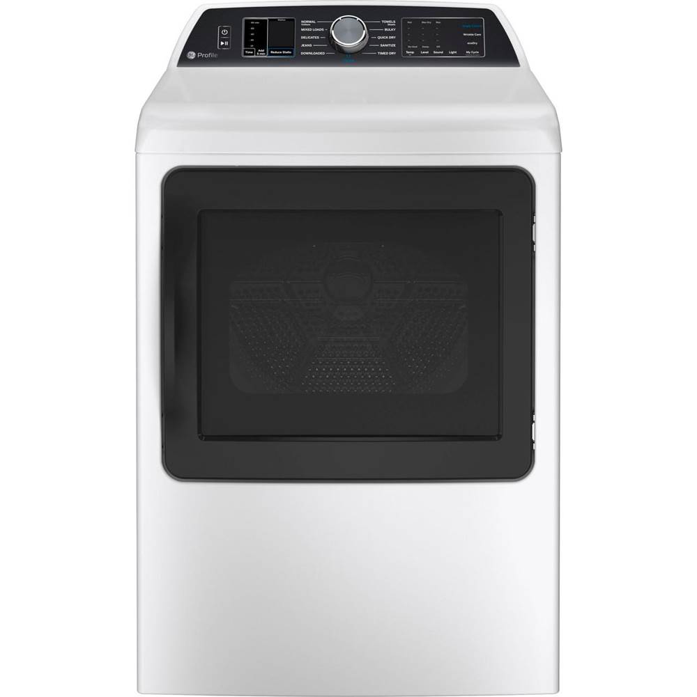 GE Profile Series 7.4 Cu. Ft. Capacity Smart Aluminized Alloy Drum Electric Dryer With Sanitize Cycle And Sensor Dry