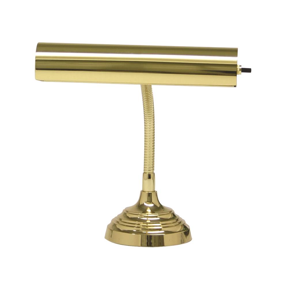 House Of Troy Desk/Piano Lamp 10'' Gooseneck in Polished Brass