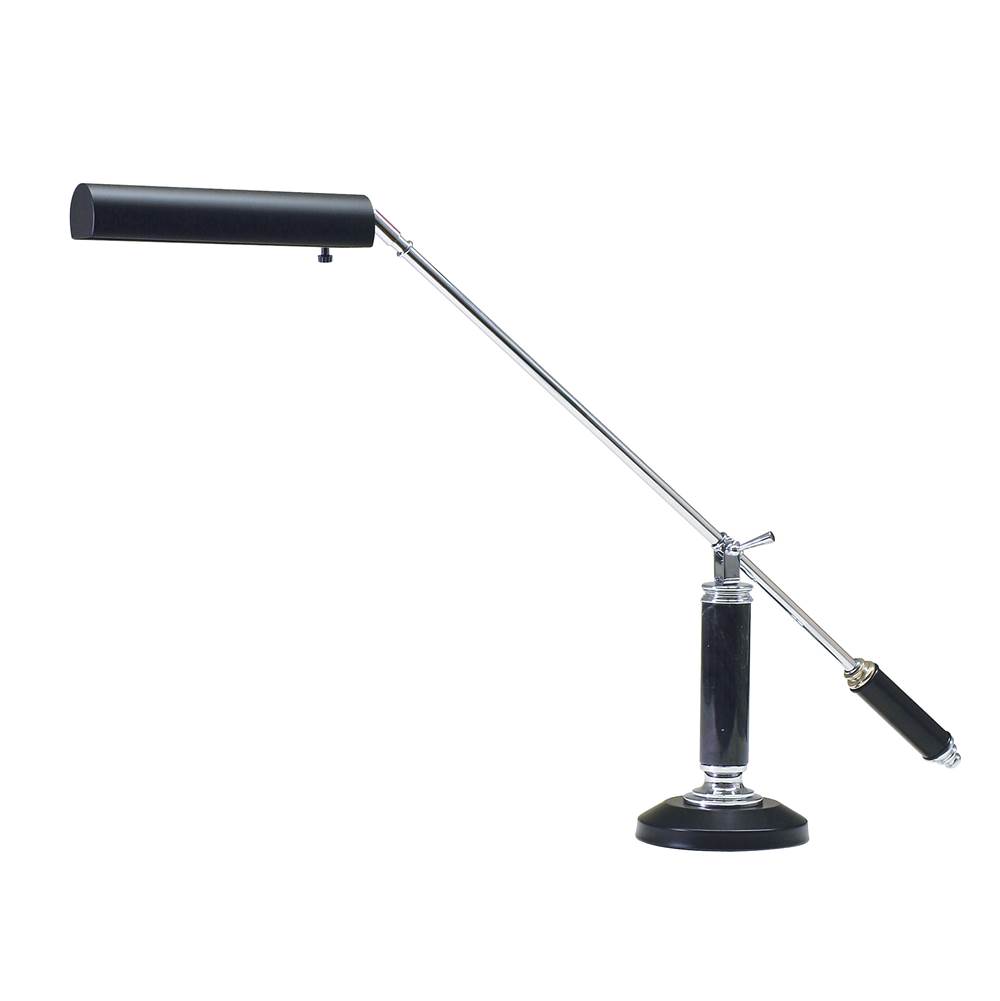 House Of Troy Counter Balance Chrome and Black Marble Piano/Desk Lamp