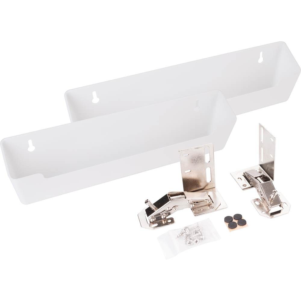 Hardware Resources 11'' Slim Depth Plastic Tip-Out Tray Kit for Sink Front