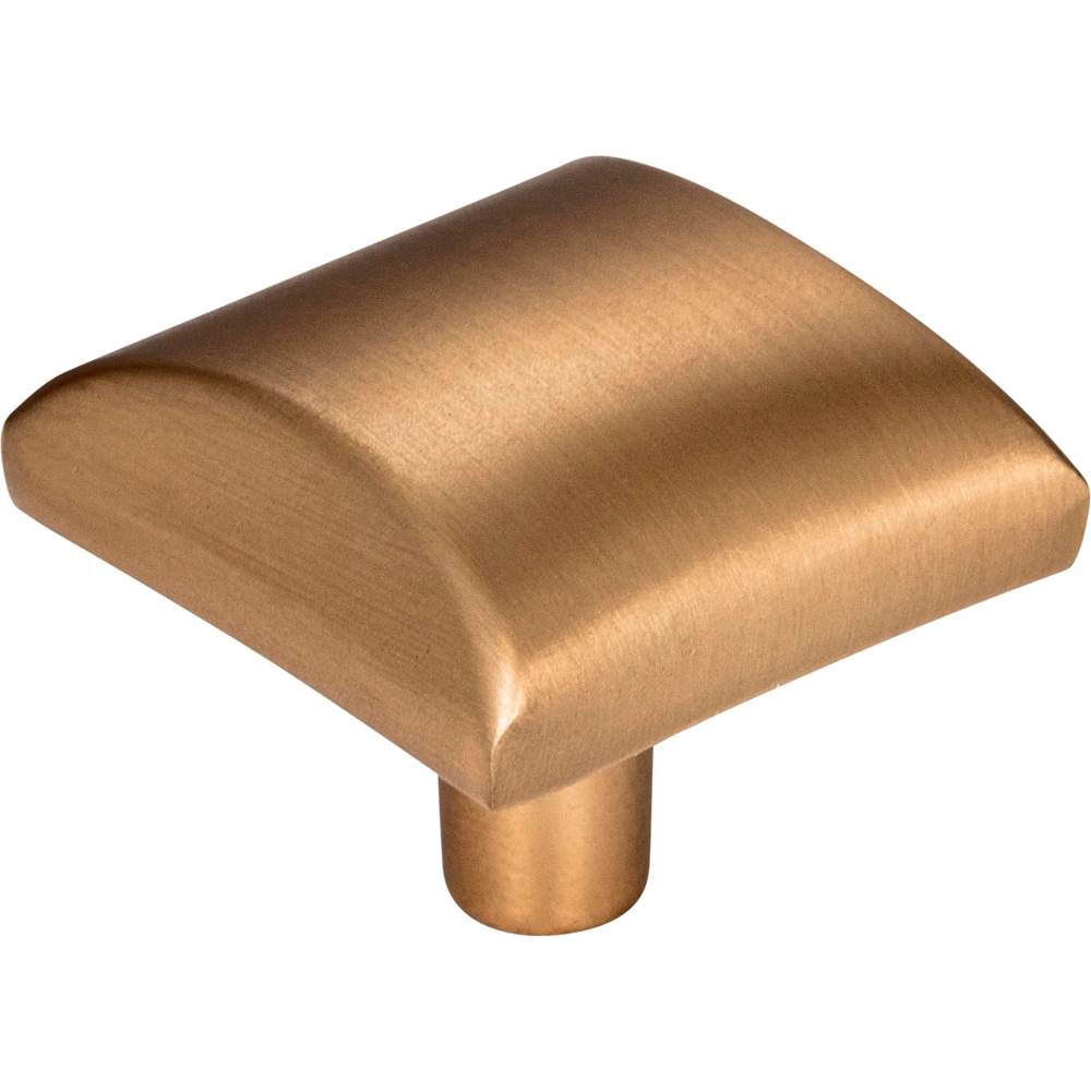 Hardware Resources 1-1/8'' Overall Length Satin Bronze Square Glendale Cabinet Knob
