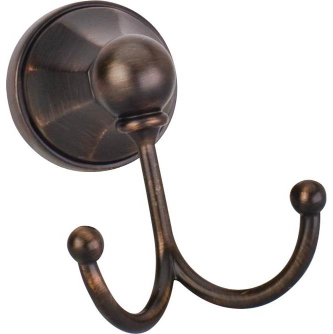 Hardware Resources Newbury Brushed Oil Rubbed Bronze Double Robe Hook  - Contractor Packed