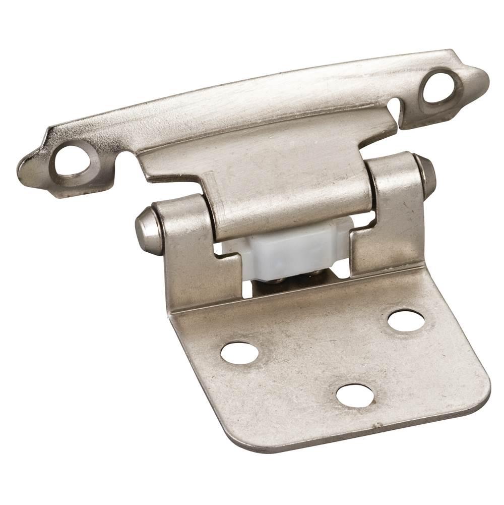Hardware Resources Traditional 1/2'' Overlay Hinge with Screws - Satin Nickel
