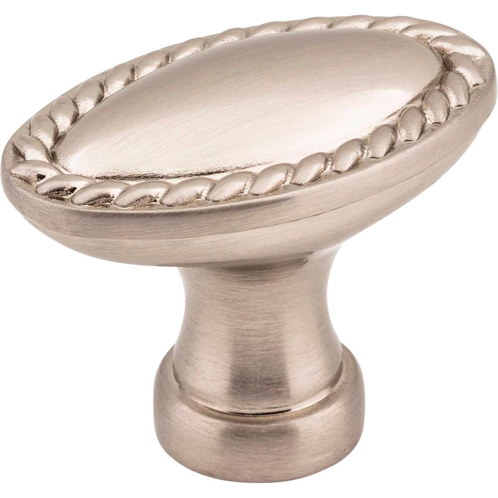 Hardware Resources 1-3/8'' Overall Length Satin Nickel Oval Rope Detailed Lindos Cabinet Knob