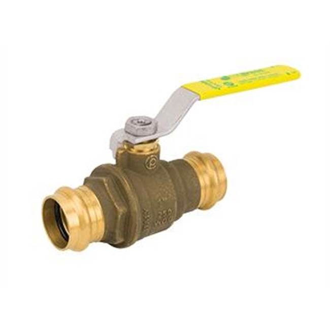 Jomar International LTD Full Port, 2 Piece, Press Connection, Dezincification Resistant Brass, With Stainless Steel Ball And Stem, 250 Wog 1/2''