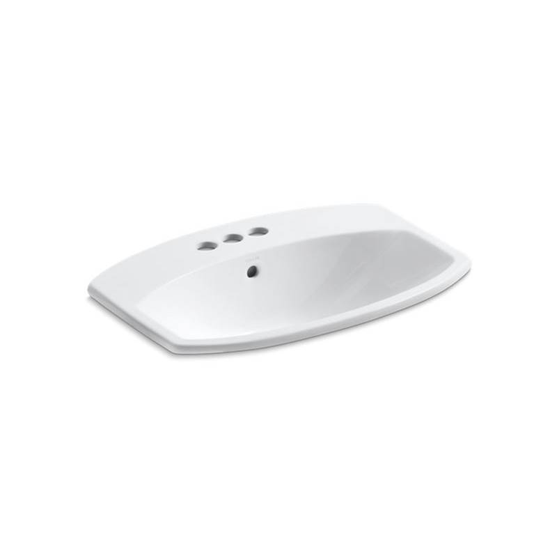 Kohler Cimarron® Drop-in bathroom sink with 4'' centerset faucet holes