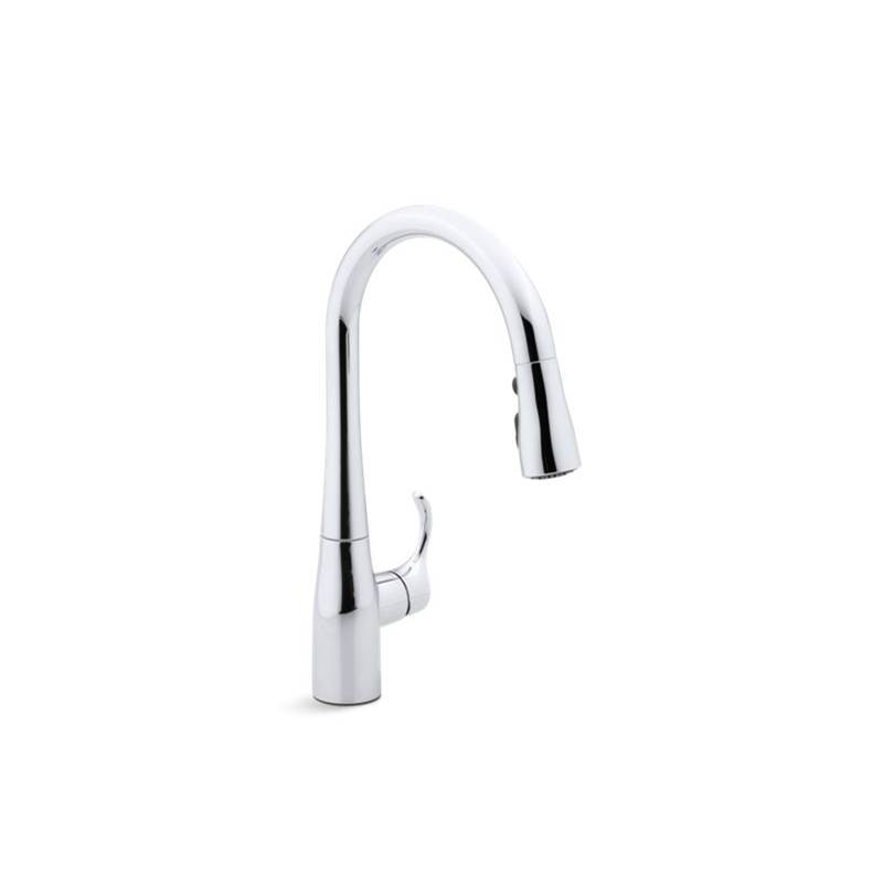 Kohler Simplice® Pull-down compact kitchen sink faucet with three-function sprayhead