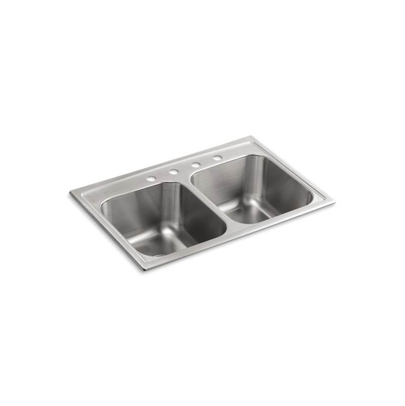 Kohler Toccata™ 33'' x 22'' x 9-1/4'' top-mount double-equal kitchen sink