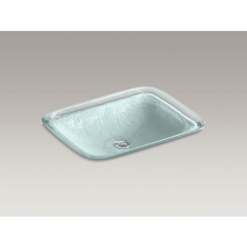 Kohler Inia® Wading Pool® Glass vessel bathroom sink in Opaque Dew