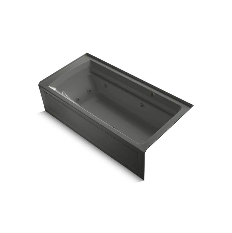 Kohler Archer® 72'' x 36'' alcove whirlpool bath with Bask® heated surface, integral flange, and right-hand drain