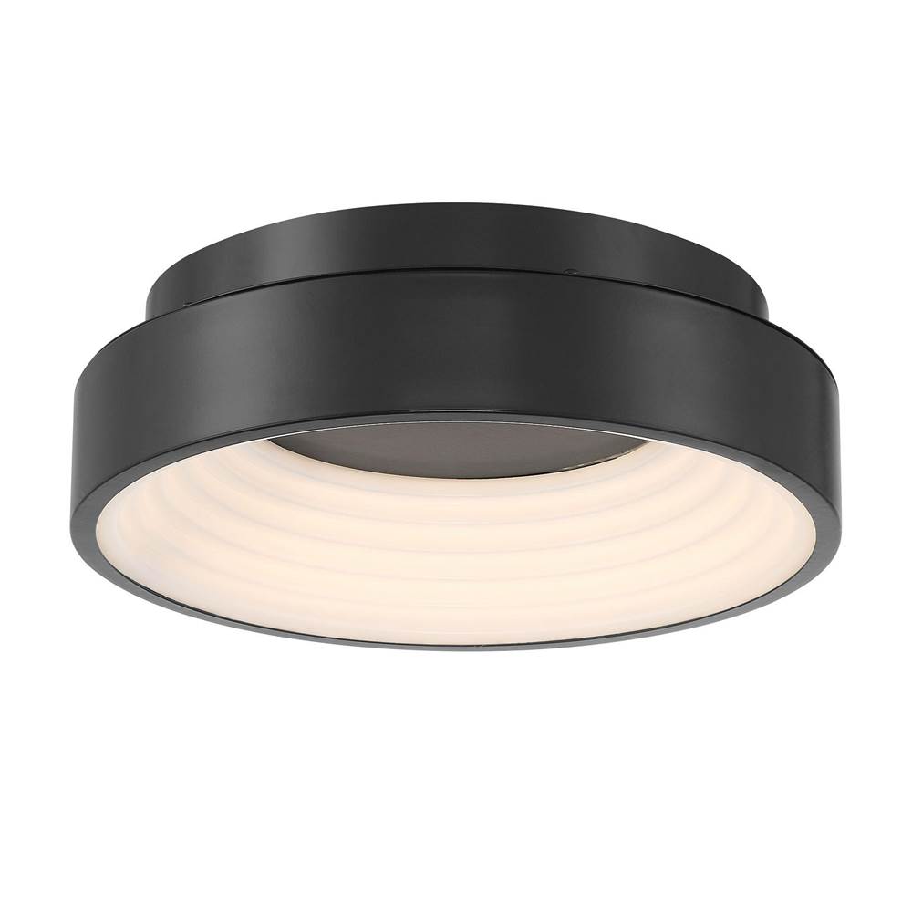 George Kovacs Conc 13'' Coal LED Flush Mount with Frosted Acrylic Diffuser