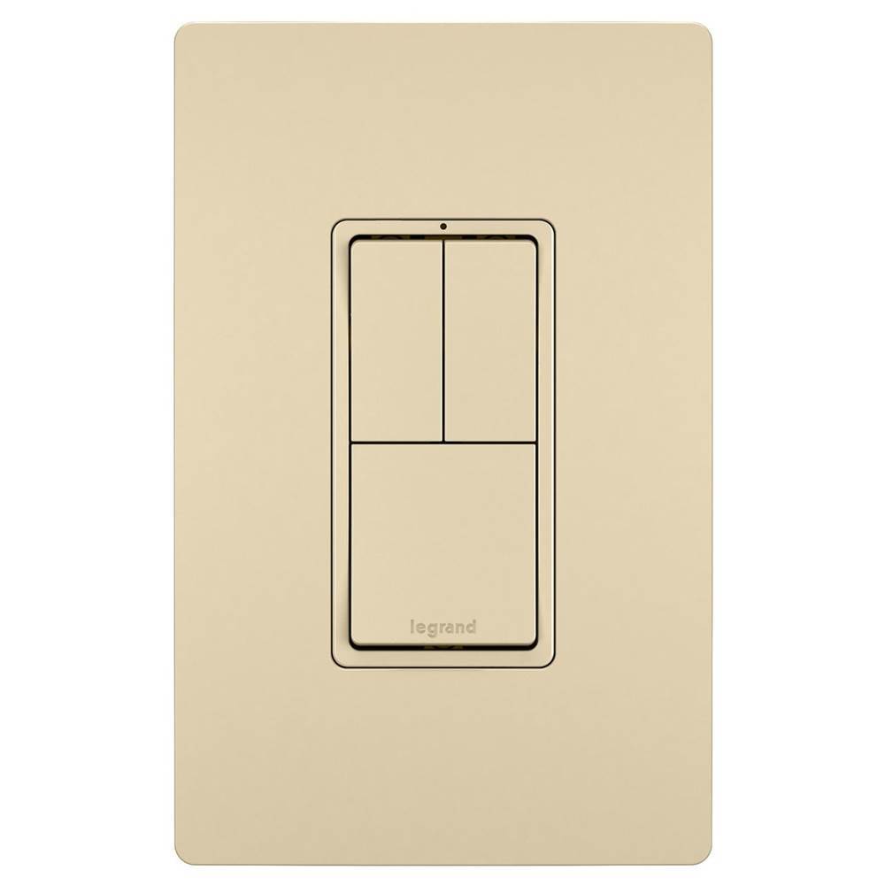 Legrand radiant Two Single-Pole Switches and Single Pole/3-Way Switch, Ivory
