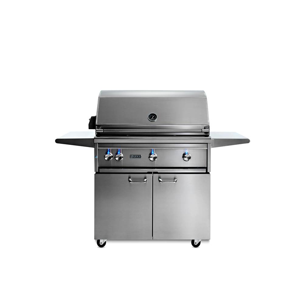 Lynx Professional Grills 36'' Freestanding All Trident Grill w/ Flametrak and Rotisserie NG