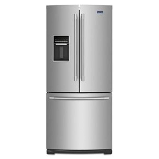 Maytag 30-Inch Wide French Door Refrigerator with Exterior Water Dispenser- 20 Cu. Ft.