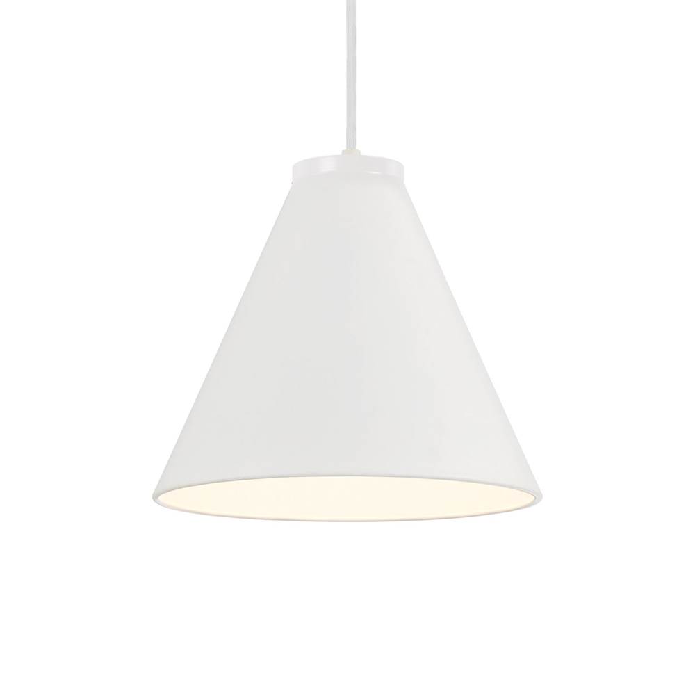 Minka-Lavery Vantage 1-Light White Conical Pendant