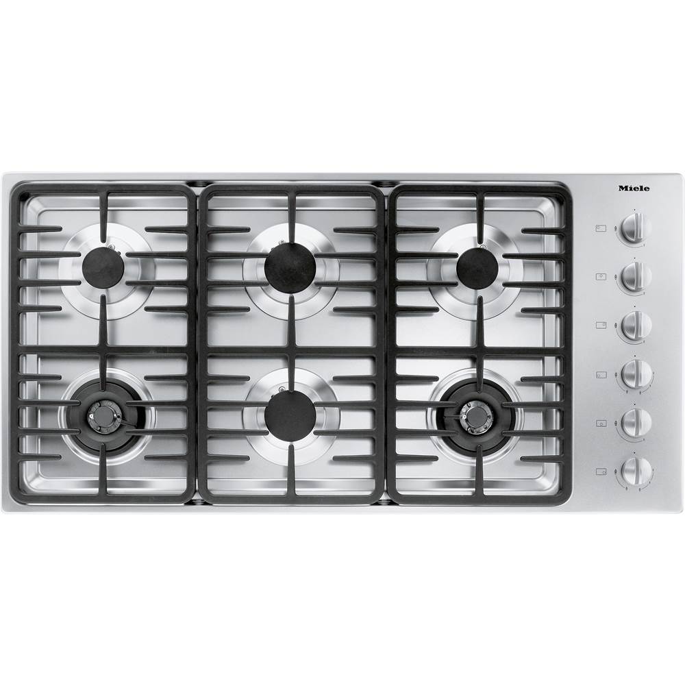 Miele KM 3485 G - 42'' Cooktop Linear Grates Nat Gas (Stainless Steel)