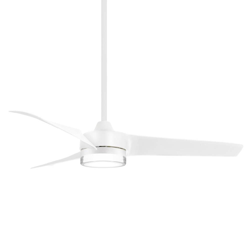Minka Aire Veer 56 in. LED Indoor Flat White Ceiling Fan with Remote