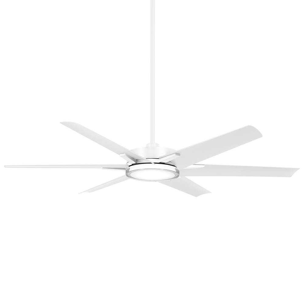 Minka Aire Deco 65 in. CCT LED Indoor Flat White Ceiling Fan with Remote