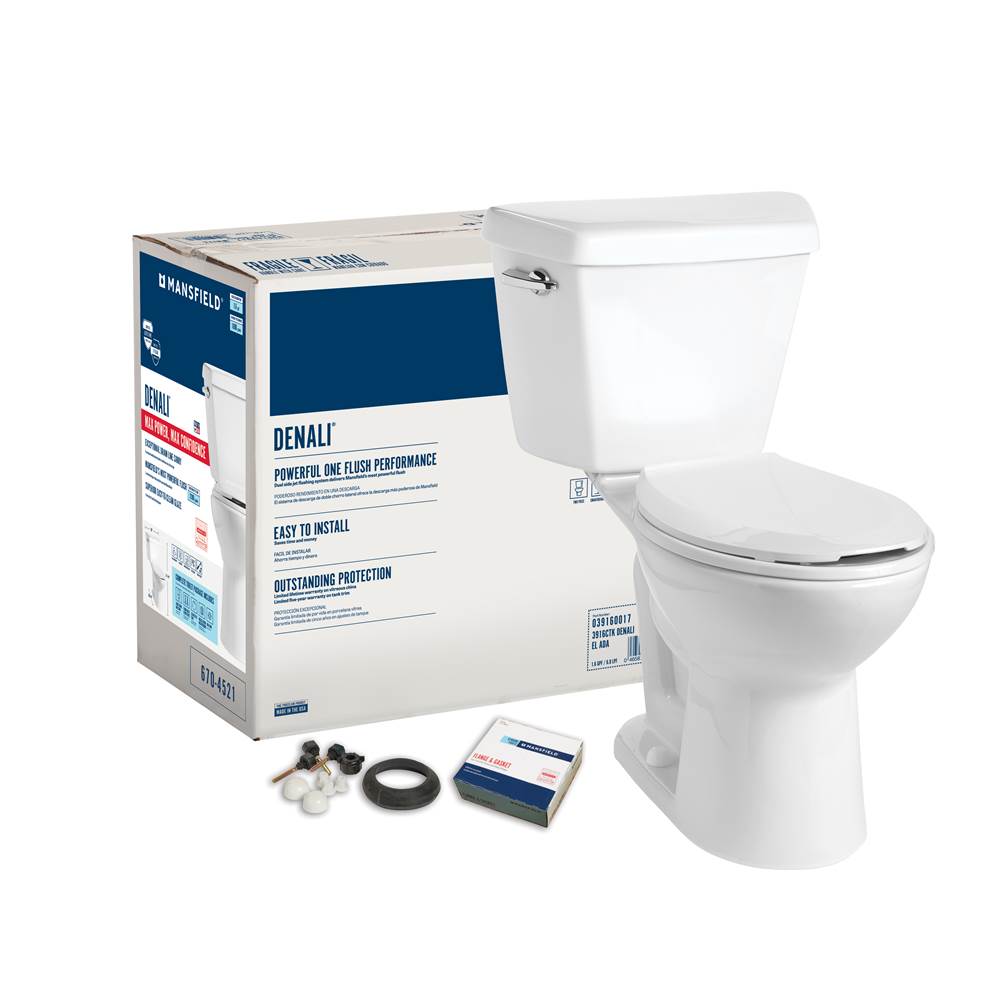 Mansfield Plumbing Denali 1.28 Elongated SmartHeight Complete Toilet Kit