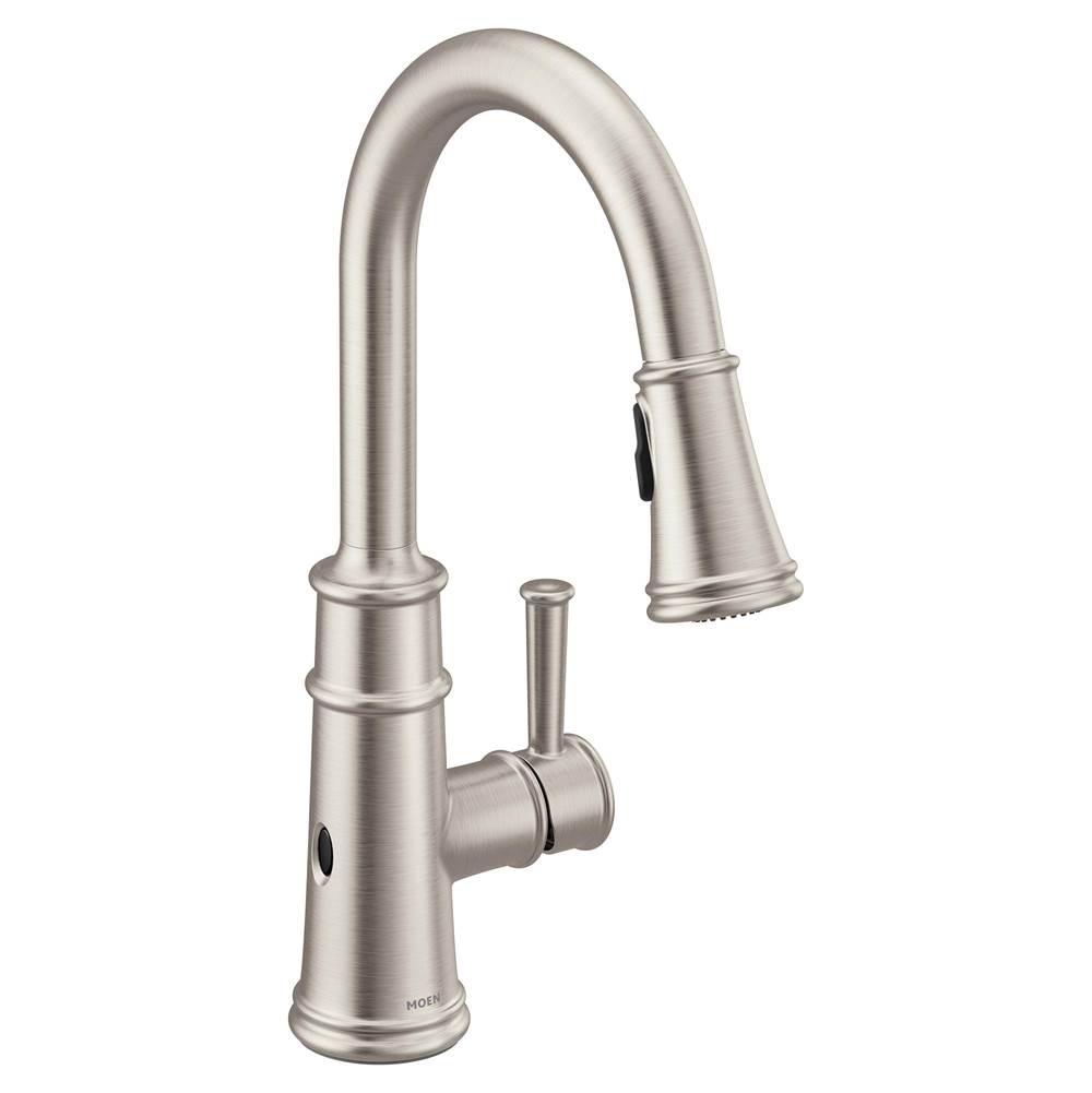 Moen Belfield Touchless 1-Handle Pull-Down Sprayer Kitchen Faucet with MotionSense Wave and Power Clean in Spot Resist Stainless