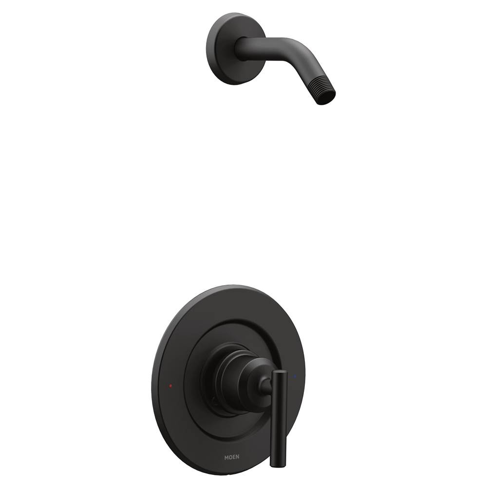 Moen Gibson Single-Handle Posi-Temp Shower Faucet Trim Kit in Matte Black (Shower Head and Valve Not Included)