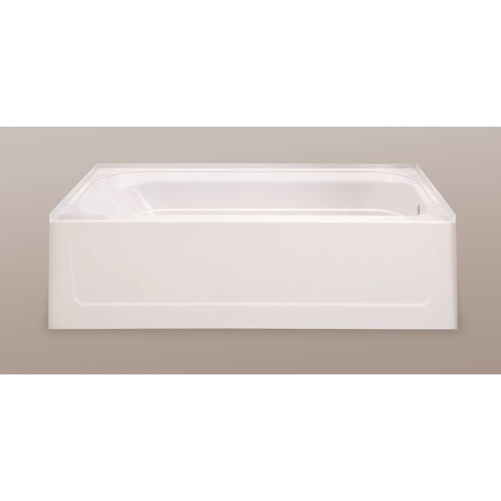 Mustee And Sons Topaz Bathtub, Fiberglass, Biscuit, Right Hand