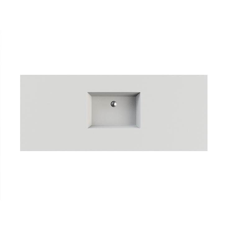MTI Baths Petra 2 Sculpturestone Counter Sink Double Bowl Up To 43'' - Matte Biscuit
