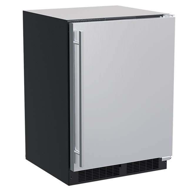 Marvel 24'' Marvel High Efficiency Single Zone Wine Refrigerator, Stainless Steel, Solid Door, Reversible Door