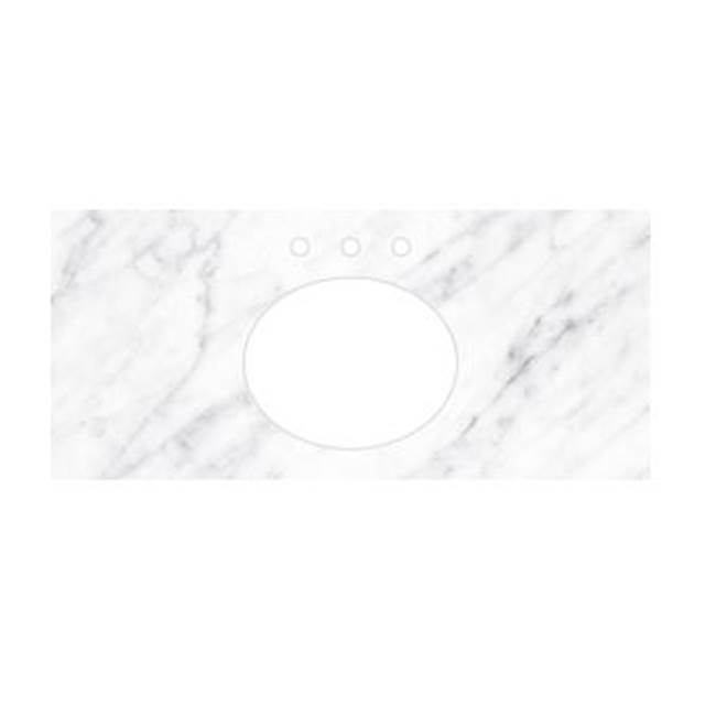 Native Trails 48'' Carrara Vanity Top - Oval with 8'' Widespread Cutout