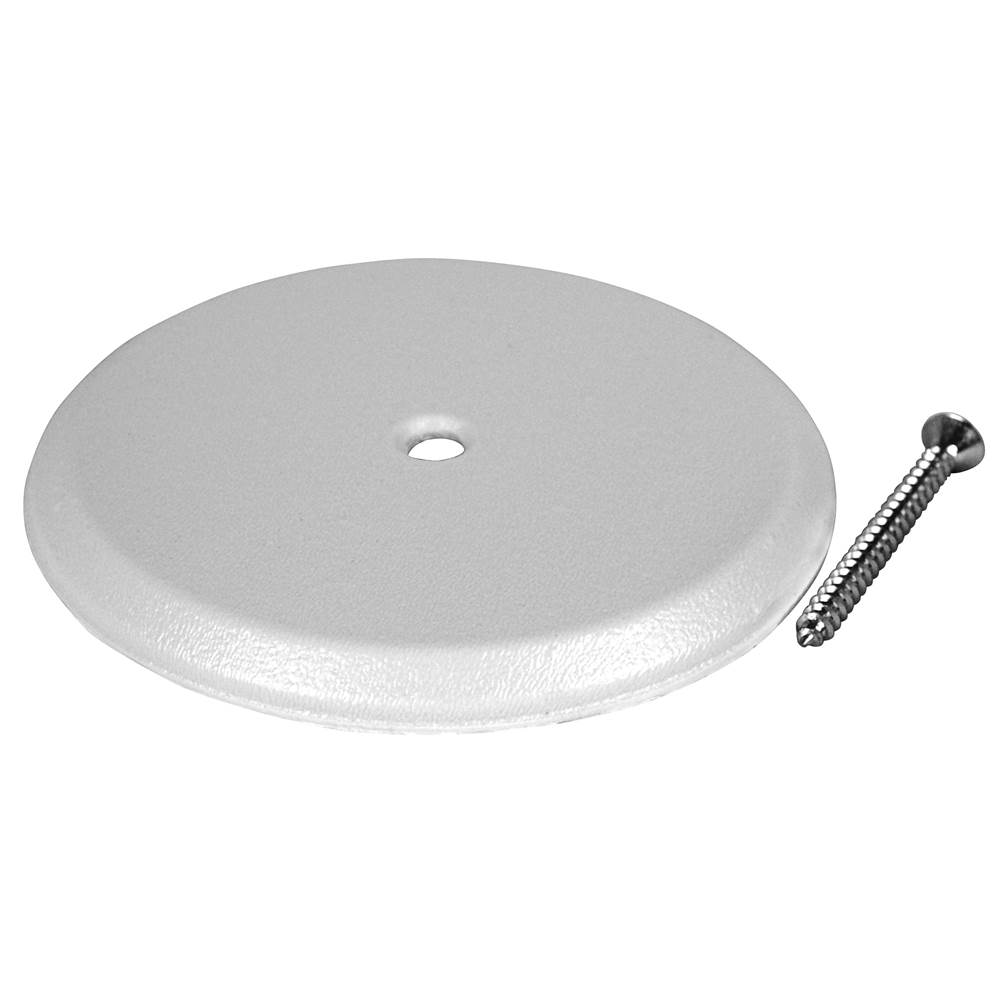 Oatey 5 In. Flat White Cover Plate