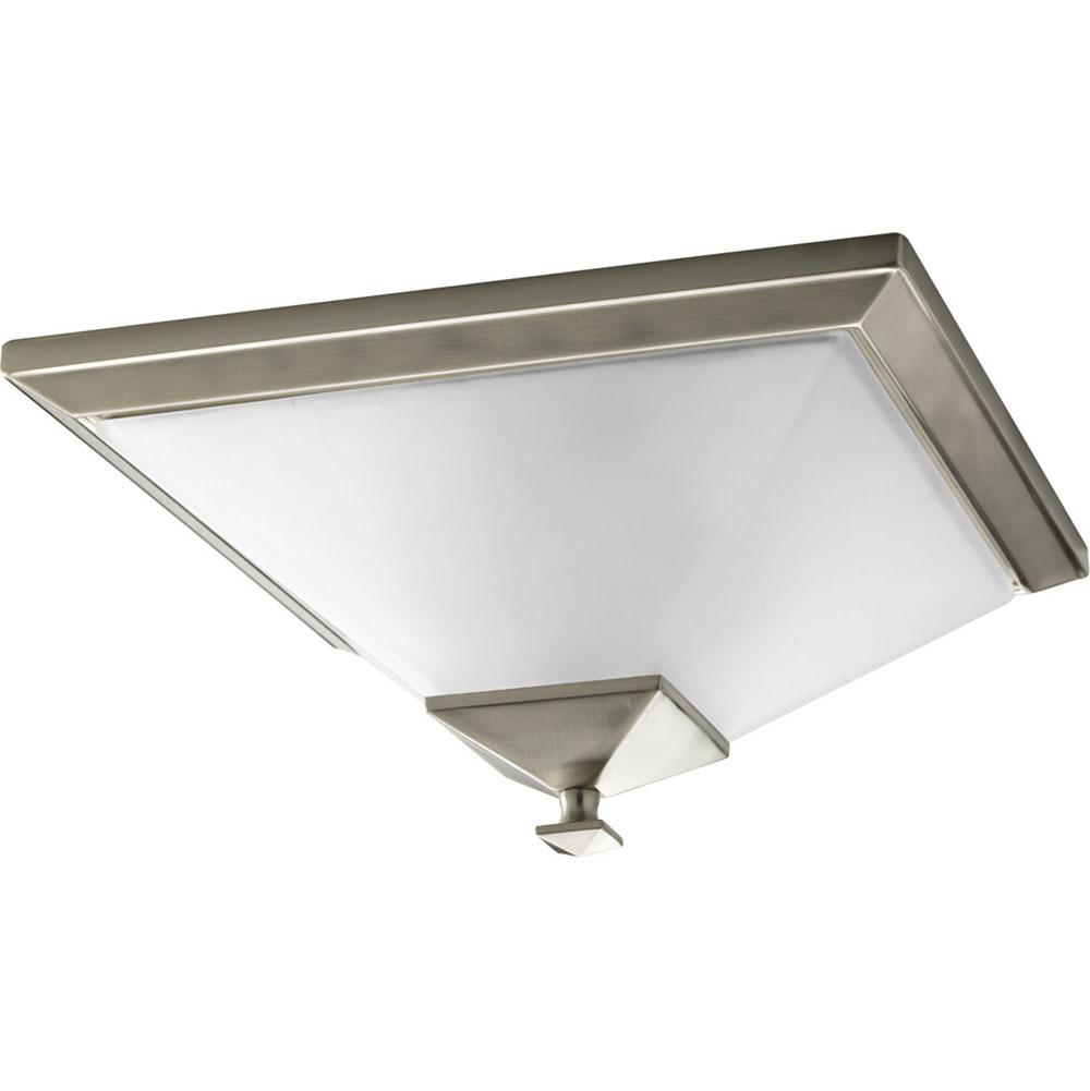 Progress Lighting Clifton Heights Collection Brushed Nickel Two-Light 15'' Flush Mount