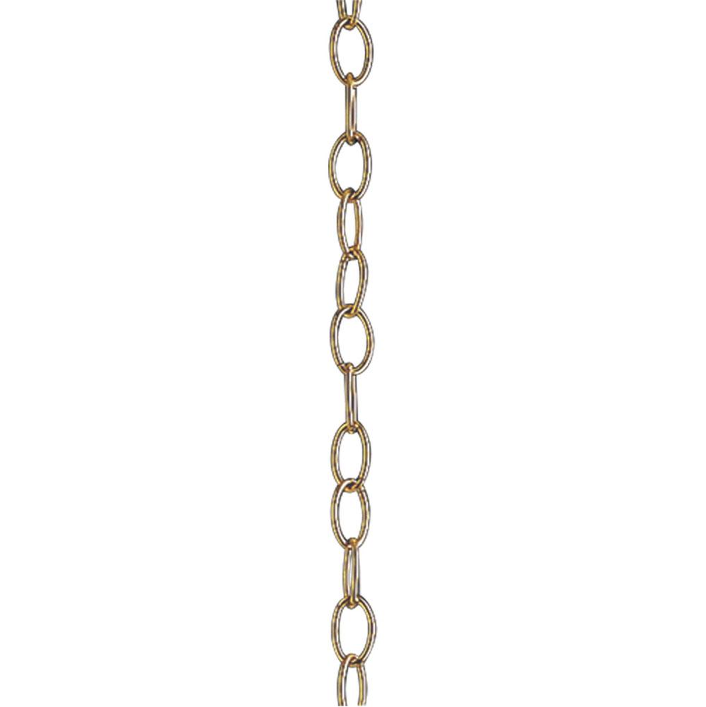 Progress Lighting Accessory Chain - 10'' of 9 Gauge Chain in Polished Brass