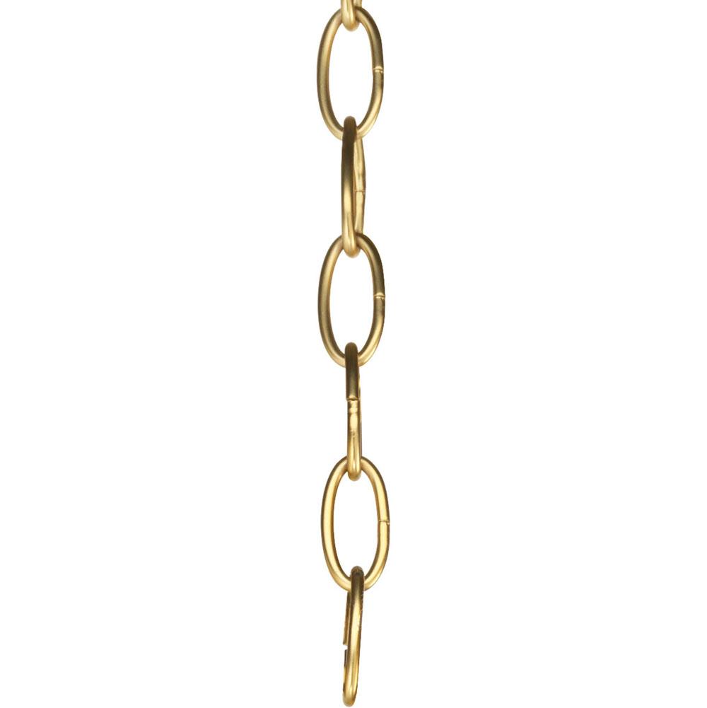 Progress Lighting Accessory Chain - 10'' of 9 Gauge Chain in Natural Brass