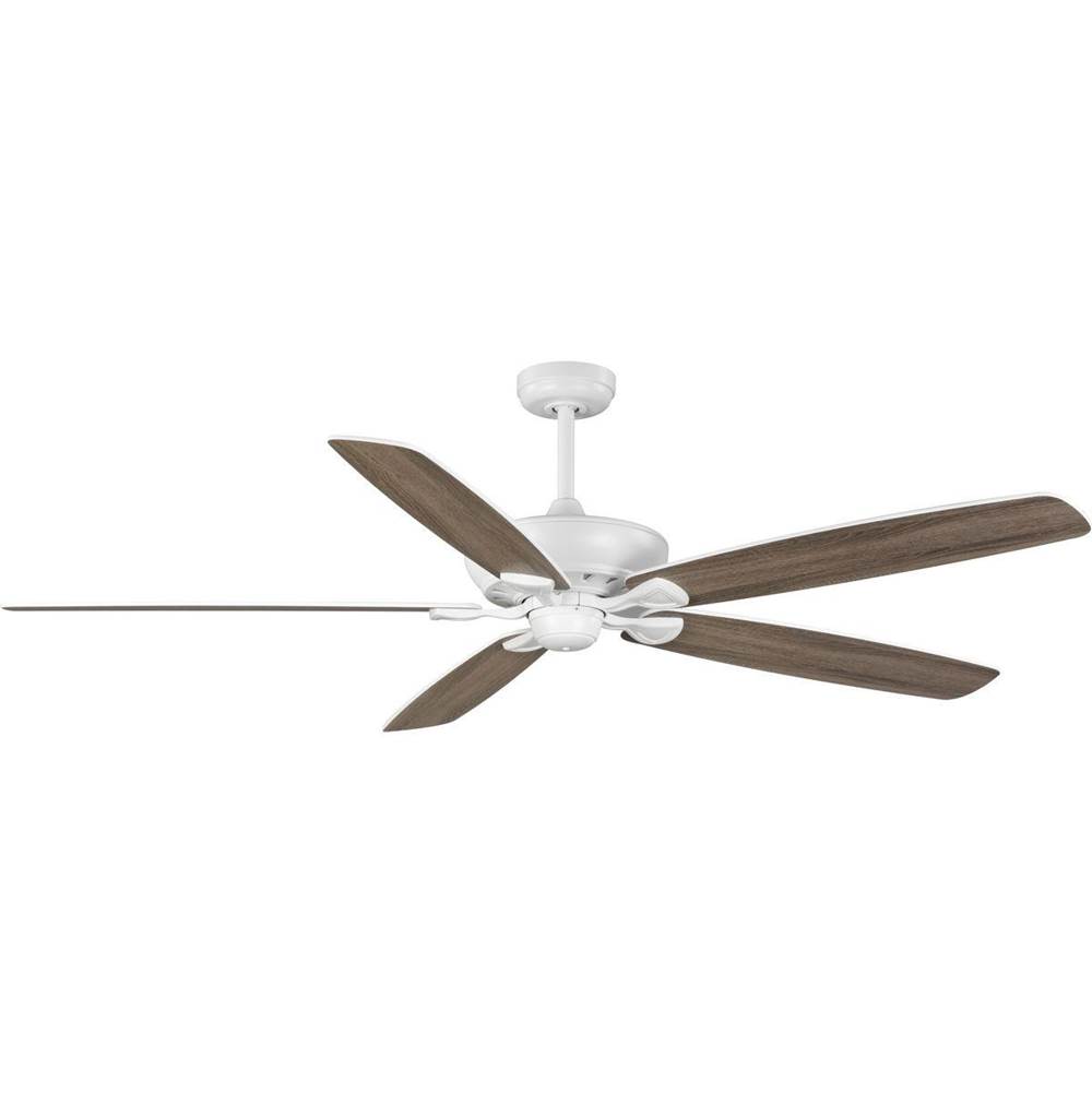 Progress Lighting Kennedale Collection 72-Inch Five-Blade DC Motor Transitional Ceiling Fan Driftwood/Matte White