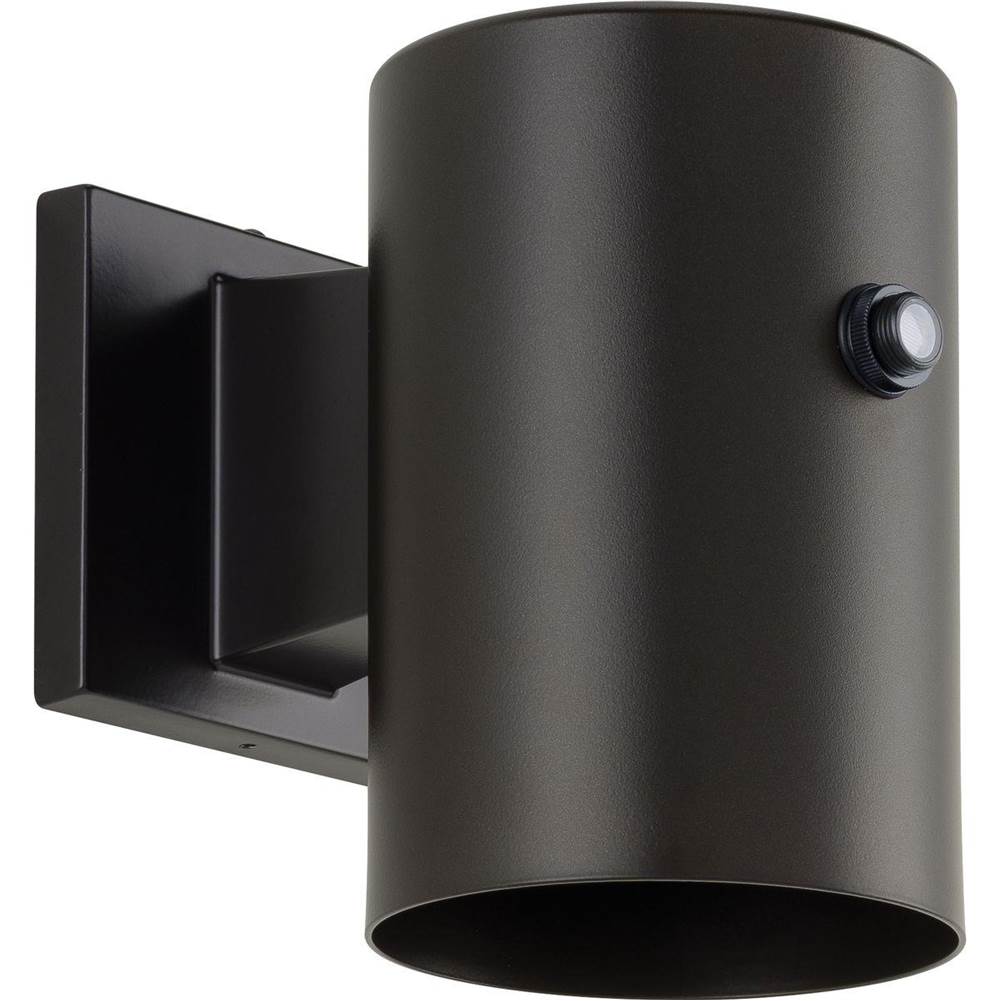 Progress Lighting 5''  Antique Bronze LED Outdoor Aluminum Wall Mount Cylinder with Photocell