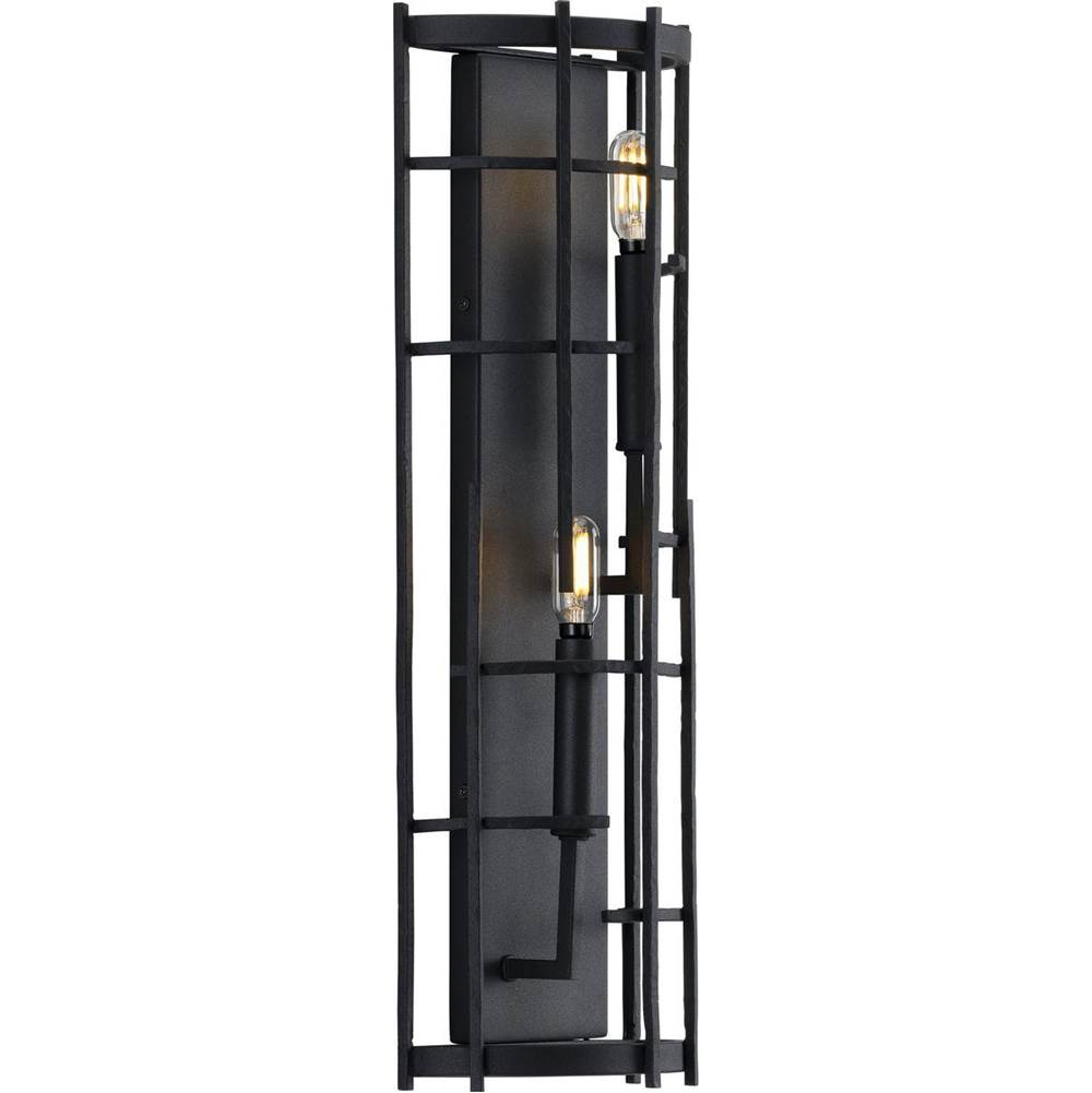 Progress Lighting Torres Collection Black Two-Light Wall Sconce