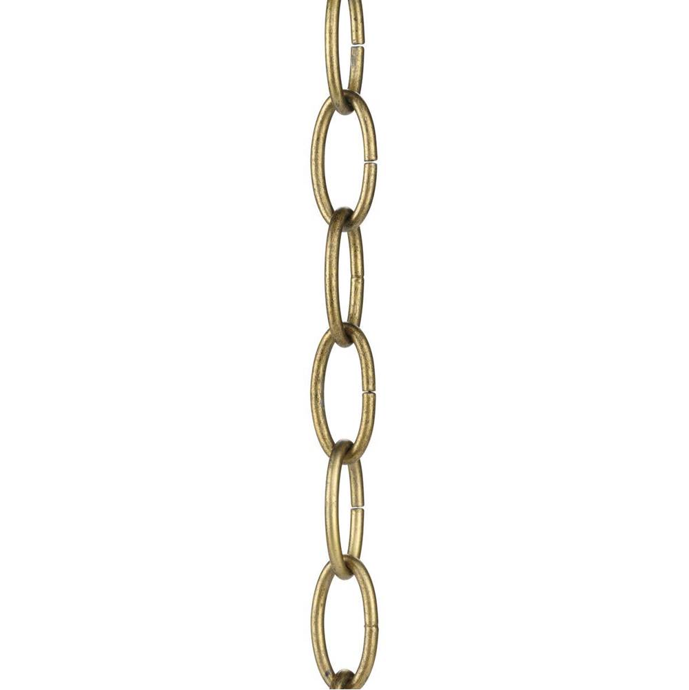 Progress Lighting 48-Inch 9-gauge Distressed Brass Accessory Chain