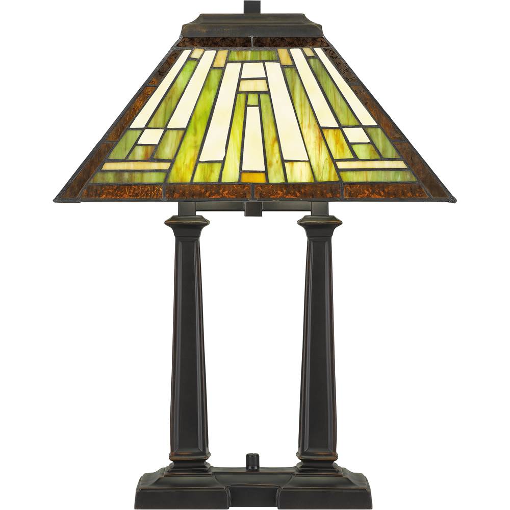 Quoizel Table lamp tiffany 2 light russet