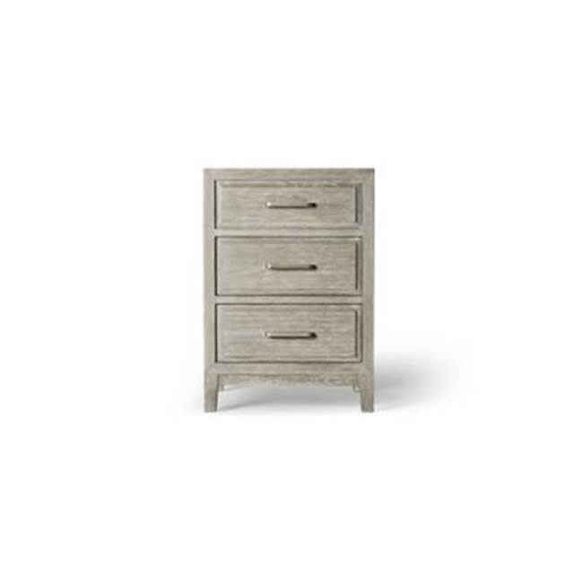 Robern Chestnut Hill Vanity, 24'' X 34'' X 23'', Light Gray Oak With Brushed Pewter, No Vanity Top
